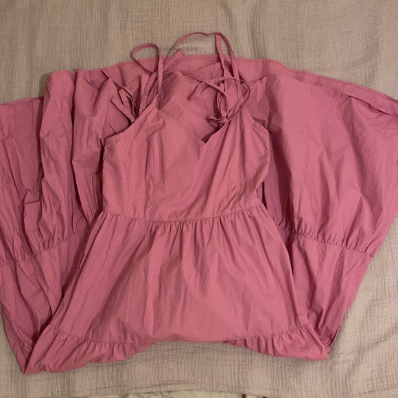 Madewell Sidonie Poplin Maxi Dress Pink Sleeveless Dress. Size M. Style NL119 - Picture 11 of 12